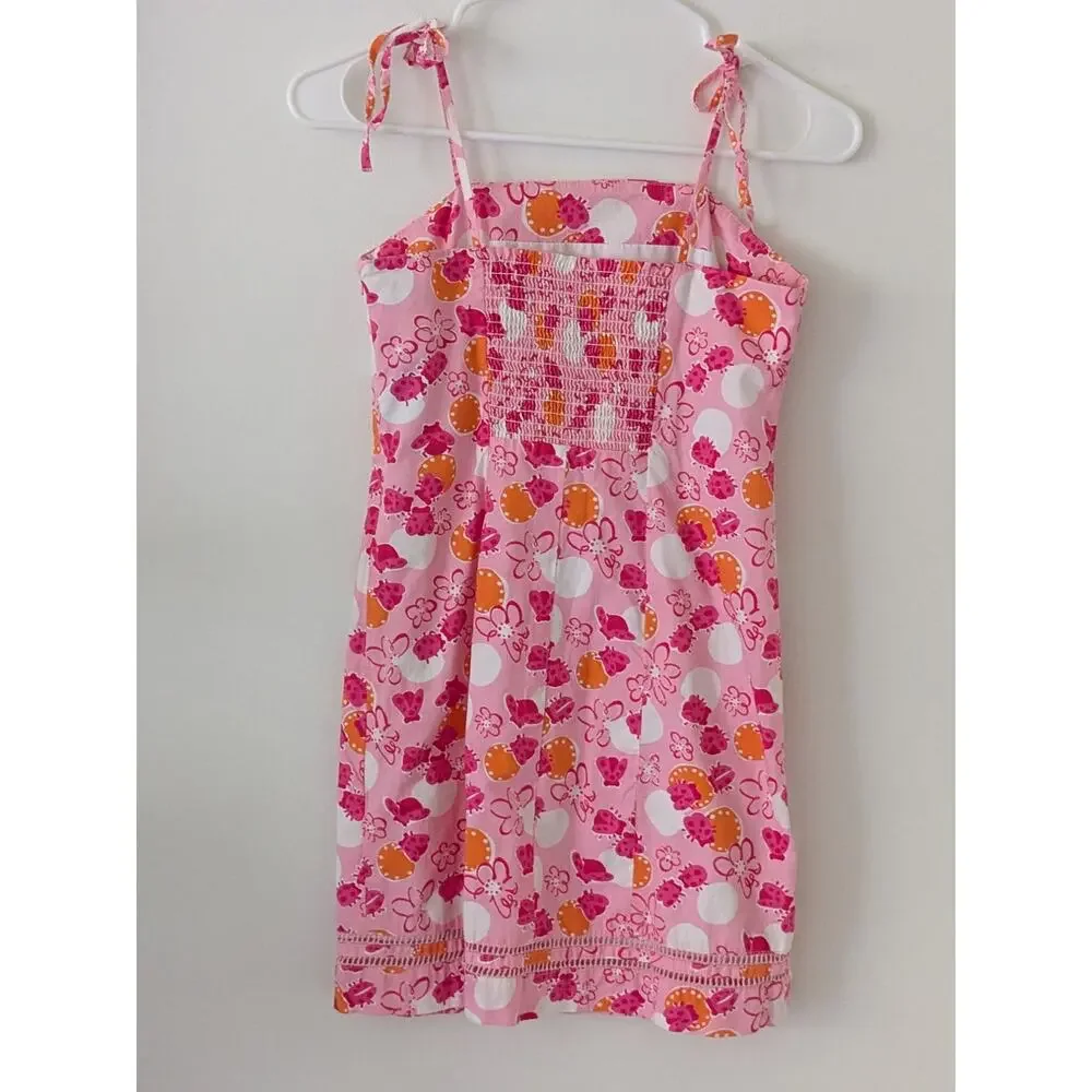 Lilly Pulitzer Sz 12 (Youth) Vintage Ladybug, Floral Print Sundress